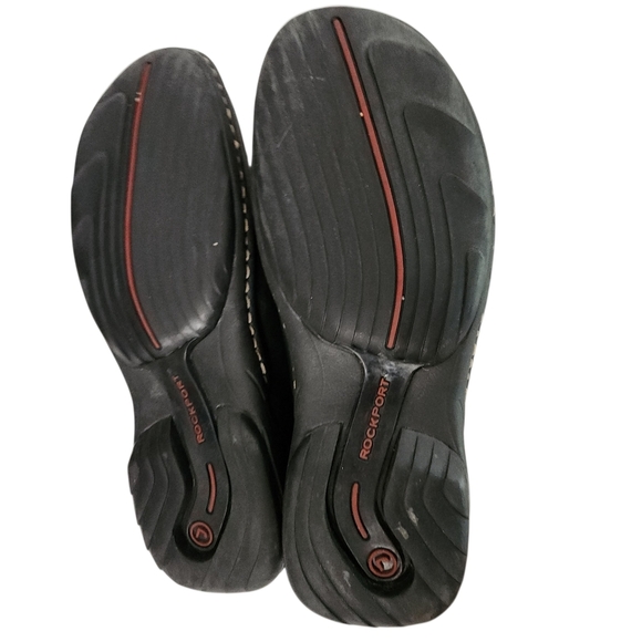 ROCKPORT Black Leather Ankle Boots Lace Up size 6.5 - Picture 5 of 11